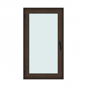 Fereastra 90x160cm, 1 canat, wenge (tabac), stanga si rabatare, Klass, 7cm, 6 camere, 2 garnituri - Img 1
