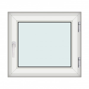 Fereastra 90x80cm, 1 canat, alb, dreapta si rabatare, Klass, 7cm, 6 camere, 2 garnituri