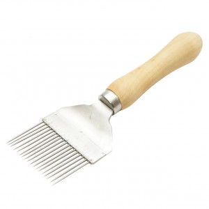 Furculita descapacit din inox cu maner de lemn 215mm, Cod: DISKR94