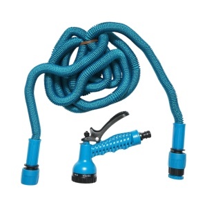 Furtun gradina extensibil 2.5-7.5m cu pistol reglabil 7 moduri, adaptor 3/4, cupla rapida 1/2, DISTN97 - Img 2