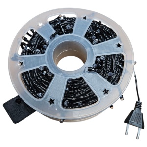 Instalație de Crăciun pe rolă – 50 m, LED multicolor, cablu discret - Img 5