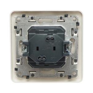 Intrerupator simplu alb incastrat 220V, 10AX, PC 80x80mm, DISRP46 - Img 3