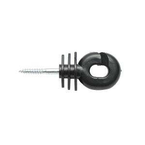 Izolator canelat negru 5.9mm, 100x40mm pentru fir gard electric, Cod: BK87683, Marca: BRECKNER GERMANY - Img 1