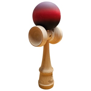 Kendama Grip din Lemn – 18 cm, Bilă Cauciucată Antiderapantă, Model Colorat Degradé - partea superioara Violet - Img 2