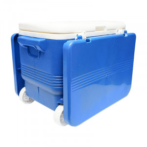 Lada frigorifica pentru picnic 45L albastra cu masa si 2 scaune 610x405x445mm, Cod: BK90326, BRECKNER GERMANY - Img 6