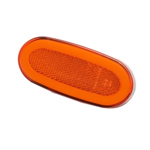 Lampa gabarit laterala ovala LED neon 12V, galben 105x46mm pentru Mercedes Sprinter, VW Crafter Breckner Germany, BK69174 - Img 2