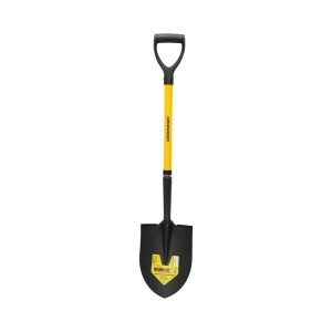 Lopata otel cu varf ascutit tip cazma 220x290x1020mm, coada din fibra de sticla si maner D Crownman, BK00406