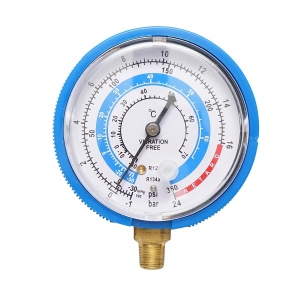 Manometru presiune joasa (albastru) pentru aer conditionat, freon70mm 1/8, Cod: BK77543A, Brand: BRECKNER GERMANY - Img 1
