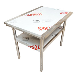 Masa de lucru apicola din inox 1000x700x800mm cu raft, Cod: DISKS91 - Img 3