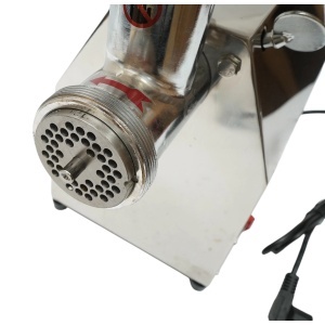 Masina de tocat carne electrica inox 850W, 220V, capacitate 150 kg/h, adaptor carnati, 2 site si 2 cutite incluse 380x210x415mm, DISGN80 - Img 7