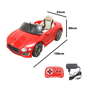 Masinuta electrica cu acumulator si telecomanda pentru copii Bentley rosie 6V/7Ah JE1166, Cod: DISLF29R, Lean Cars