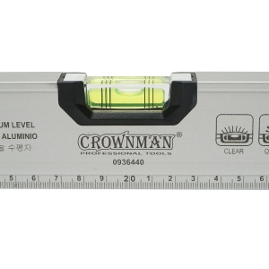 Nivela aluminiu magnetica 400mm, 3 bule de nivel, rigla gradata 0-40cm , Cod: DISPT51, Marca: CROWNMAN - Img 4