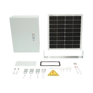 Panou solar 30W pentru aparat gard electric si baterie 420x405x25mm cu tablou metalic 400x300x150mm IP65 Breckner Germany, BRECKNER GERMANY, BK88680 - Img 2