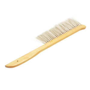 Perie apicola rand dublu din coada de cal cu maner din lemn si varf rotunjit 300x100x15mm, Cod: DISKR37 - Img 2