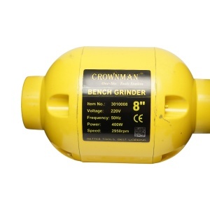 Polizor de banc 400W, 220V disc abraziv 200x20x16mm, viteza rotatie 2950rpm Crownman, CROWN, DISEH16 - Img 6