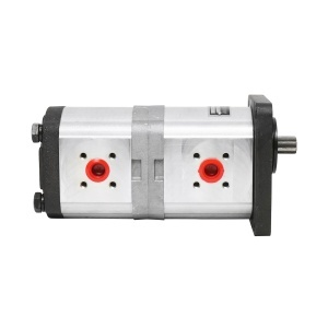 Pompa hidraulica dubla sens pe stanga, debit 22+14cm3 pentru New Holland, Case IH OEM 47129338, BRECKNER GERMANY, BK99186 - Img 3