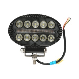 Proiector oval LED cu DRL 9-36V, 22W alb-galben, carcasa aluminiu 140x90x45mm IP68 Breckner Germany, BRECKNER GERMANY, BK91024