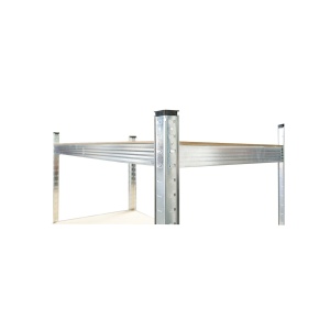 Raft metalic cu 5 polite MDF, 180x100x60cm, 175kg/polita, montaj fara suruburi, galvanizat, Cod: BK92949, Brand: BRECKNER GERMANY - Img 4