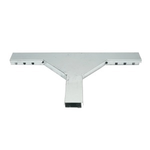 Ramificatie T orizontala din otel galvanizat pentru jgheab 25x50mm, DISMK60