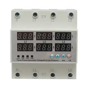 Releu digital siguranta 4P 63A 300V. trifazic pentru monitorizare si protectie subtensiune, supratensiune Suntree, SUNTREE, BK78006