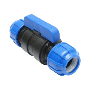 Robinet mufa cu bila PEHD compresiune D40x40mm, PN10 pentru sisteme irigatii, Cod: DISLT98 , Brand: Poelsan - Img 3
