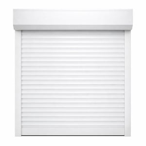 Rulou Aluminiu 60x270cm – Alb RAL 9016, aplicată pe ramă, casetă rectangulară, lamelă 39mm, acționare manuală, acționare partea dreaptă | Glasspandoor