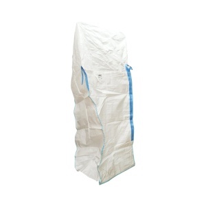 Sac big bag 95x95x165cm alb, capacitate 1500kg, tip U-Panel nelaminat, fund plan, top fusta 85cm, DISUX07 - Img 2