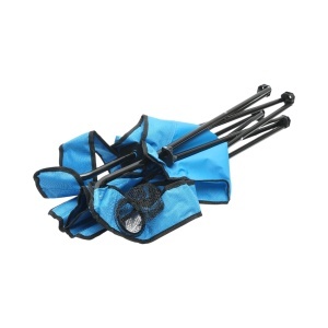 Scaun camping pliabil albastru cu suport pahar, husa transport, structura metalica 50x80x80cm, BK99241 - Img 9