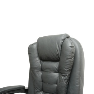 Scaun de birou ergonomic directorial cu suport lombar, piele ecologica neagra, rotativ, spatar si inaltime reglabile, BRECKNER GERMANY, BK99243 - Img 9
