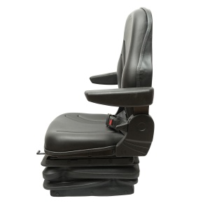 Scaun universal cu suspensie pe aer, reglabil pe inaltime si greutate 50-140Kg, cotiere si spatar rabatabil 50-90° pentru tractor, utilaje agricole, industriale, stivuitor, Cod: DISBV52 - Img 3