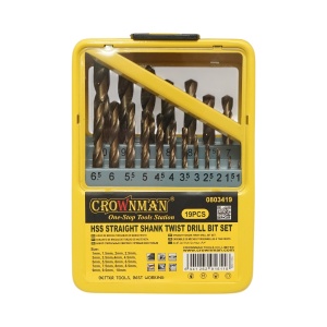 Set 25 burghie elicoidale HSS 1-10mm cu tija cilindrica pentru metal , Cod: DISPN38, Marca: CROWNMAN - Img 2