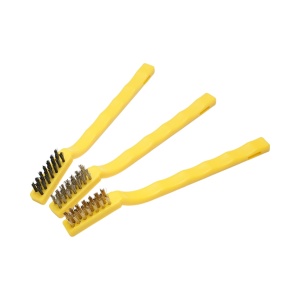 Set 3 mini perii din sarma de alama, sarma de otel, nylon , Cod: DISPN87, Marca: CROWNMAN - Img 1