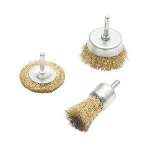 Set 3 perii sarma circulare 50mm, cupa 50mm, pensula 25mm, tija 6mm, max. 4500rpm Breckner Germany, BRECKNER GERMANY, BK88213