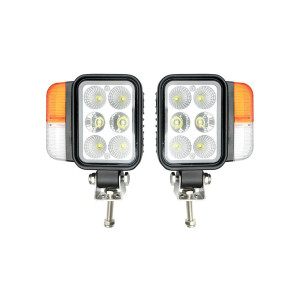 Set faruri universale tractor stanga si dreapta cu LED 10-80V, temperatura culoare 6000K, pozitii 3W LED si semnalizare 3W LED, Cod: BK69132, Brand: BRECKNER GERMANY - Img 4