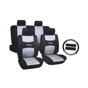 Set huse scaune universale negru gri Breckner Germany, BK87902