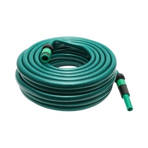 Set rola 20m furtun gradina PVC impletit 3/4 inch cu duza stropit reglabila, conectori si adaptor robinet 3/4 inch Breckner Germany, BRECKNER GERMANY, BK99049
