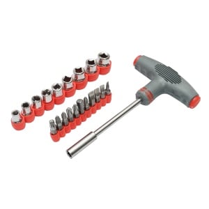 Set surubelnita varfuri si tubulare cu maner 21 piese, Cod: BK79561, Brand: BRECKNER GERMANY - Img 1