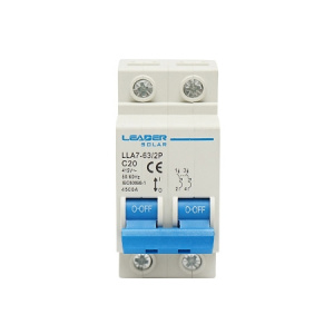 Siguranta automata tip intreruptor 2P-20A-415VAC, Cod: DISHT45, Brand: Leader - Img 1