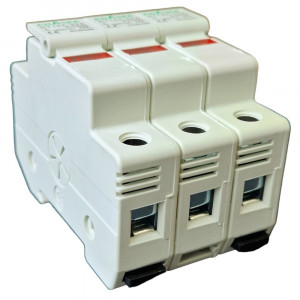 Soclu sigurante fuzibile, 3P, 16A, DC1000V, cu indicator LED, Ebasee - Img 5