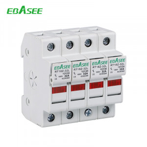 Soclu sigurante fuzibile, 4P, 32A, DC1000V, cu indicator LED, Ebasee - Img 1