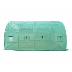Solar de gradina 400x300x200cm, folie verde PE cu plasa 140g/mp UV, 1 usa, 8 ferestre, teava otel galvanizat 19mm THOR, THOR, 40TH444 - Img 5