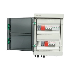 Tablou sigurante de protectie echipat 380V pentru sisteme fotovoltaice 5-10KW DC/AC cu 2 siruri/stringuri, BRECKNER GERMANY, BK78003