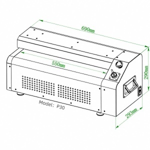 Tocator carton profesional 550mm, 400W, 220V, viteza 5m/min, grosime maxima 10mm Breckner Germany, BK00348 - Img 9