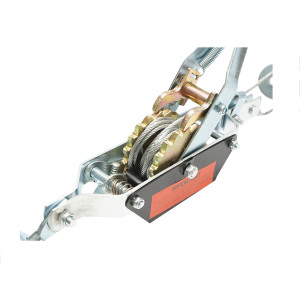 Troliu manual 2000Kg cu cablu de otel fi 4mm lungime 900mm, Cod: BK81343 - Img 4