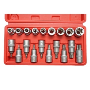 Trusa chei tubulare E-Torx E10-E24, biti torx T20-T70, patrat 1/2 inch 19 piese , Cod: DISTT01 - Img 3