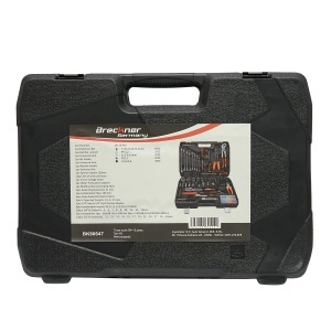 Trusa chei tubulare, fixe, biti, imbus, surubelnite, cleste sertizat si scule 114 piese Breckner Germany, BK80647 - Img 2