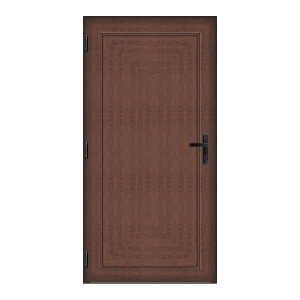 Usa Full Panel, PVC & termopan, 80x210cm, maro, nuc, stanga, Klass, 6cm, 4 camere, panel maro, nuc