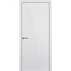 Usa interior, KD 8, lemn & mdf, 80x200cm, alb mat, reversibila, KDoors