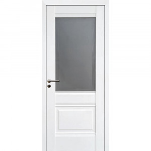 Usa interior, Lorrene G, lemn & mdf, 70x200cm, alb mat, reversibila, Doors