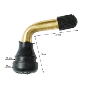 Valva roata tubeless 90 grade PVR60 pentru motociclete, scutere si trotinete, BK80196